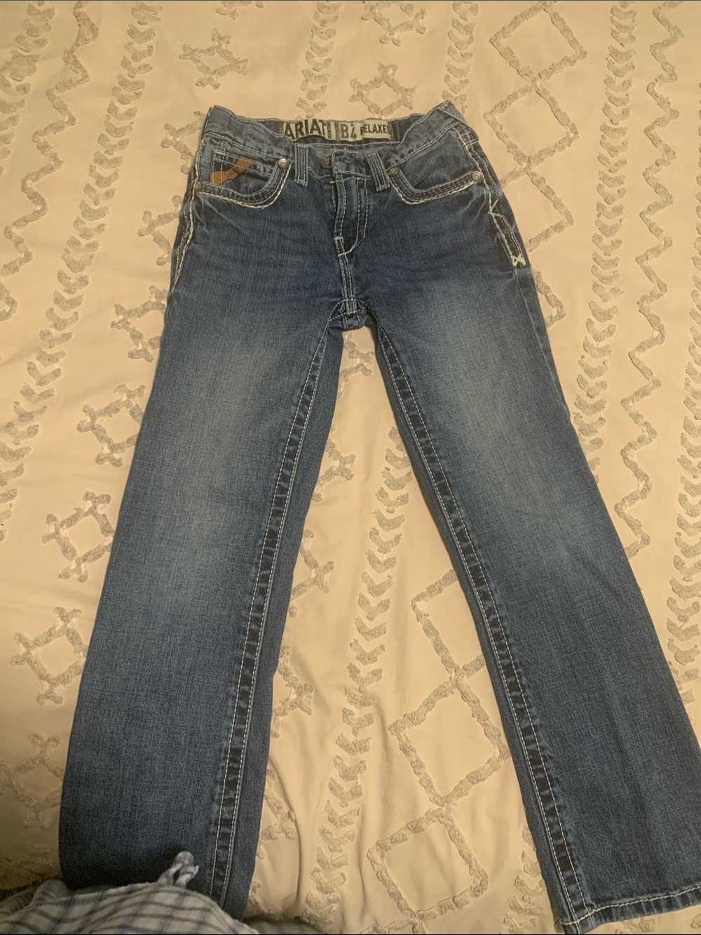 Ariat Blue Straight-Leg Boys Jeans